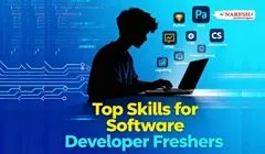 Must-have fresher skills: coding, DSA, OOP, Git, SQL, APIs, testing, problem-solving.