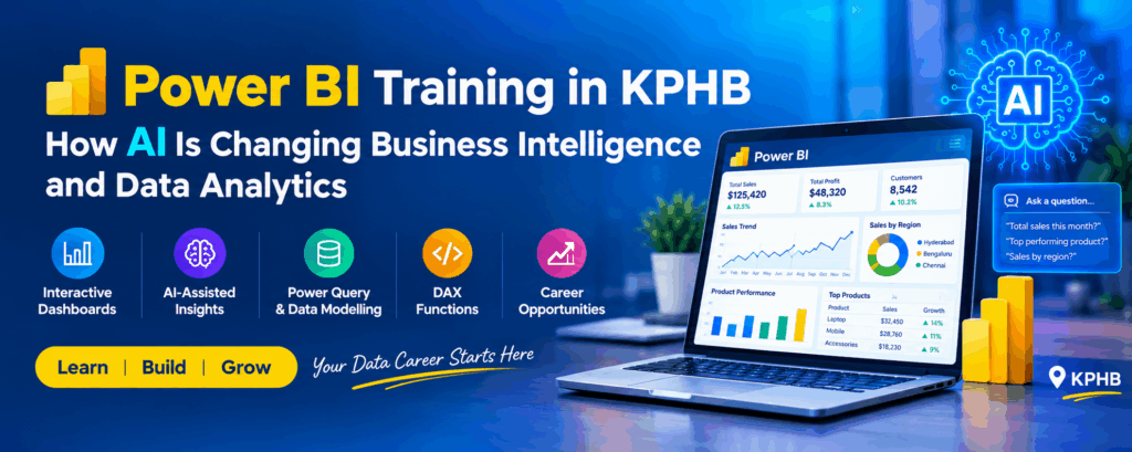 Power BI Training in KPHB with AI-assisted business intelligence and data analytics dashboard
