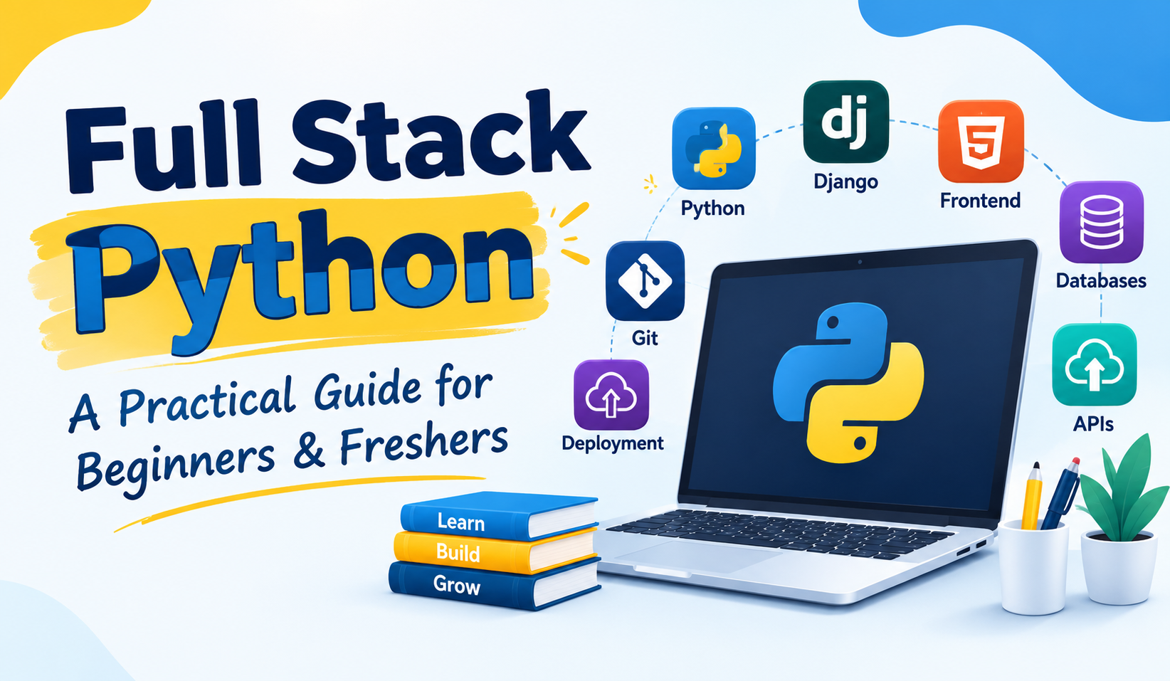 Full Stack Python training guide for beginners and freshers with Python programming, frontend, backend, database integration, and real-world projects.