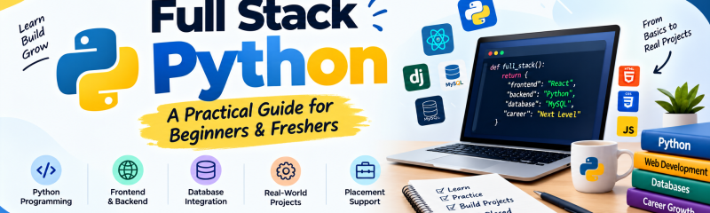 Full Stack Python training guide for beginners and freshers with Python programming, frontend, backend, database integration, and real-world projects.
